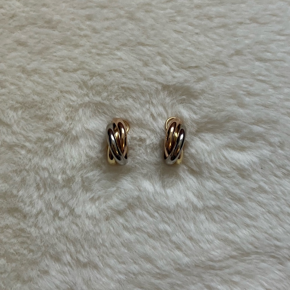 Authentic Cartier Trinity Earrings, Classic Model - Picture 3 of 10